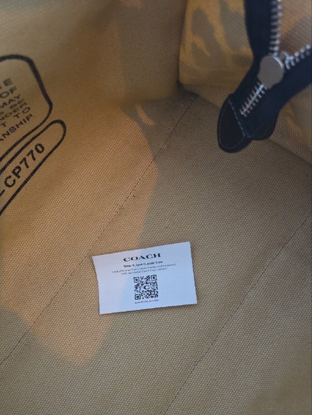 Coach Leopard-Print Canvas Tote Bag - Beige & Black - Picture 7 of 7